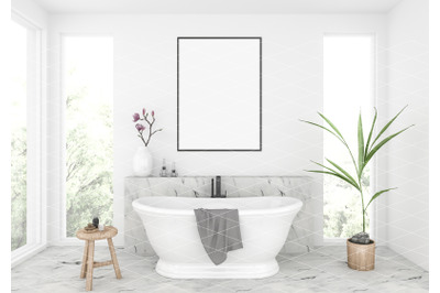 Interior scene - artwork background - frame mockup