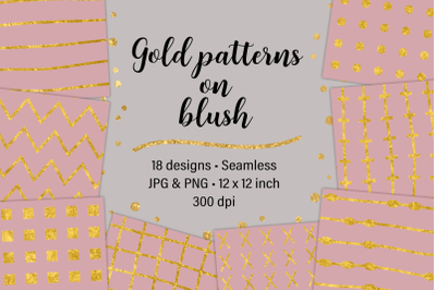 Gold Patterns on Blush