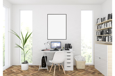 Interior scene - artwork background - frame mockup