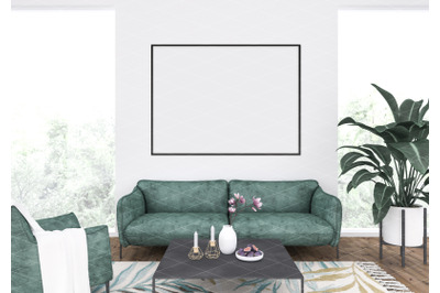 Interior scene - artwork background - frame mockup