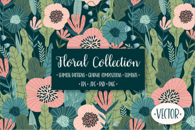 Vector floral collection