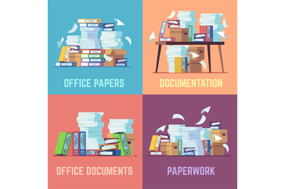 Office paper documents. Routine bureaucracy paperwork, accounting pape