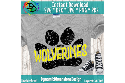 Wolverines svg&2C; Paw Print svg&2C; dxf&2C; svg&2C; Wolverine&2C; svg&2C; football&2C; vol