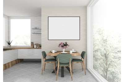 Interior scene - artwork background - frame mockup