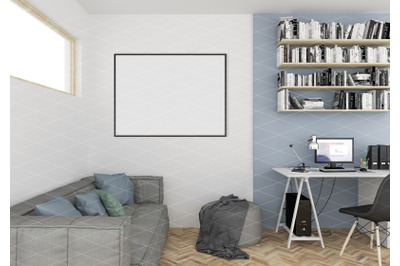 Interior scene - artwork background - frame mockup