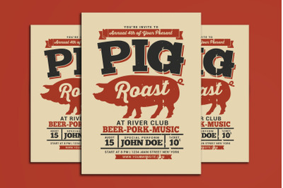 Pig Roast Event Flyer