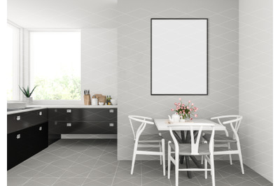 Interior scene - artwork background - frame mockup