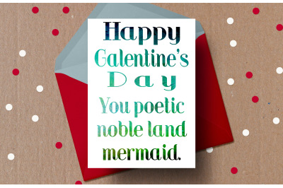 Galentine&#039;s Day Card, valentines card, Bff valentine, poetic and noble