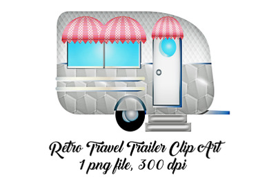 Retro Travel Trailer Clip Art