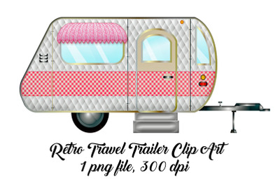 Retro Travel Trailer Clip Art