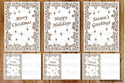 Merry Christmas, Greeting Card SVG files.