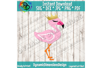 Flamingo SVG, Flamingo Clipart, Flamingo Birthday SVG, Princess Svg, B