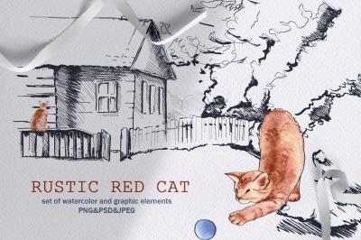 rustic red cat