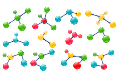 Science lab molecules. Vitamin molecule, chemical molecular structure