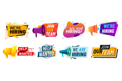 Join our team banners. We are hiring communication poster, help wanted