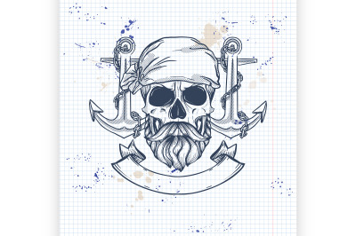 pirates clipart - pirate cartoons, frames and premade template By Ayelet  Keshet Art | TheHungryJPEG