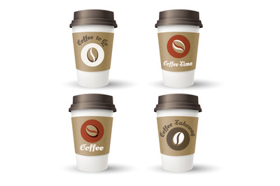 Hot coffee takeaway cups