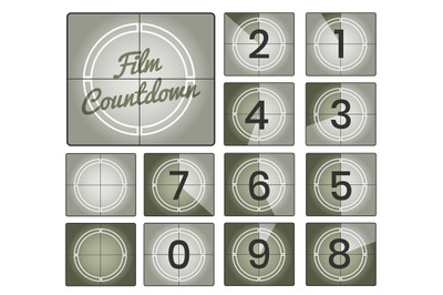 Film countdown vintage frames