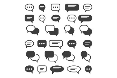 Speech bubble icons