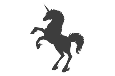 Unicorn black silhouette