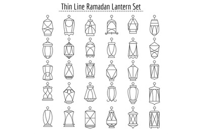 Line islamic lanterns