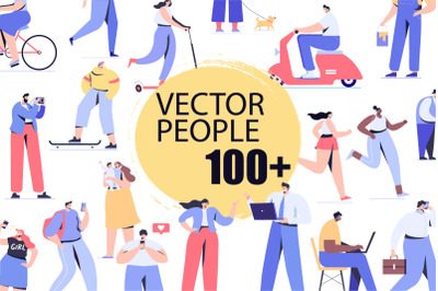 Big Vector set of people characters