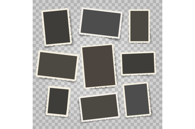 Retro photo frames templates