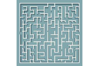 Square labyrinth maze