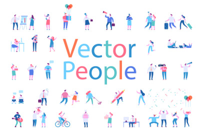 Different people big vector set