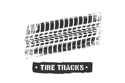 Tire track print