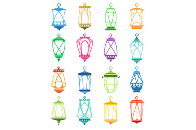 Ramadan cplorful lantern set