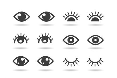 Eyes and eyelashs icons