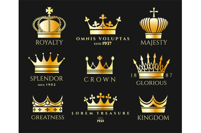 Crown logo set