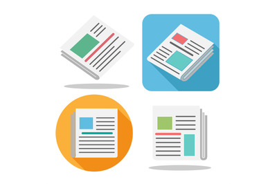 News paper icon set