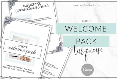 Canva Turquoise Client Welcome Pack Templates
