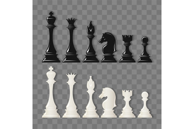 Checkmate pieces on transparent