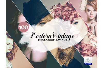 100 Modern Vintage Photoshop Actions