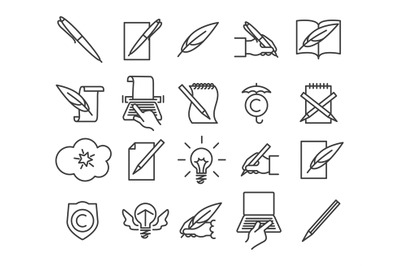 Storytelling icons set