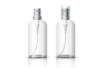 Transparent cosmetic bottle