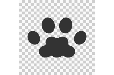 Paw print black icon