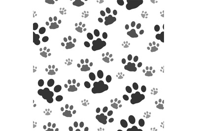 Paw prints seamless pattern