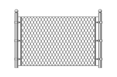 Metal chainlink fence