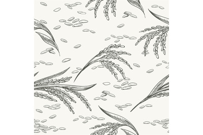 Rice seamless pattern