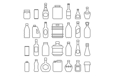 Beverage packaging icons