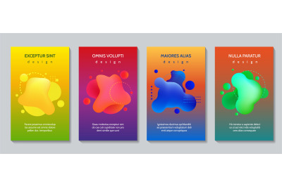 Paint gradients shapes posters