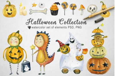 Watercolor Halloween Collection