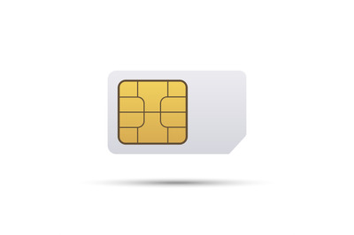 Simcard icon on white