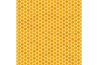 Orange seamless honey combs pattern. Honeycomb texture, hexagonal hone