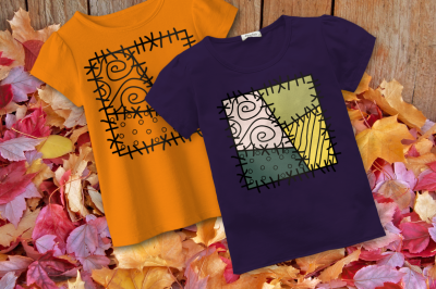 Fall Patchwork Square | SVG | PNG | DXF