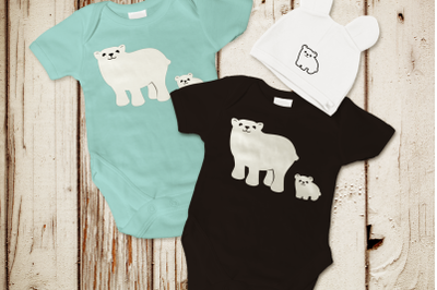Polar Bear and Cub | SVG | PNG | DXF